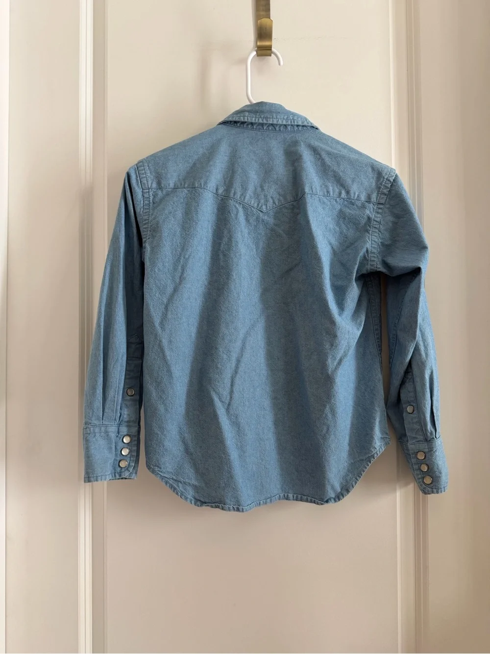 Ralph Lauren Light Denim Western Snap Shirt - Blue